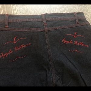 Apple Bottoms Brand New Dark Jeans! Sz 8 Red Trim